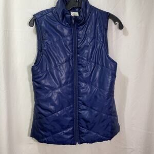 Self Esteem Blue Womens Size Medium Blue Quilted Puffer Vest Winter Sport